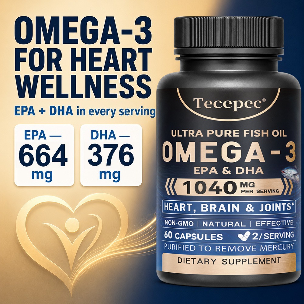 Omega 3 Fish Oil - 생선 기름 캡슐 DHA와 EPA가 풍부한