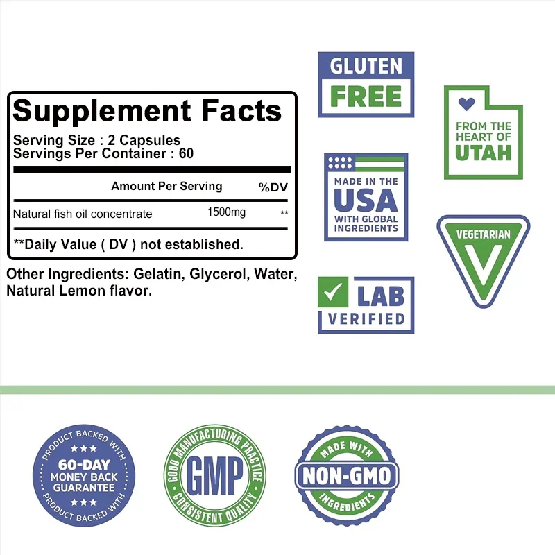 오메가-3 어유 보충제 - EPA & DHA 함유 -  - Omega 3 Fish Oil 리뷰 및 가격