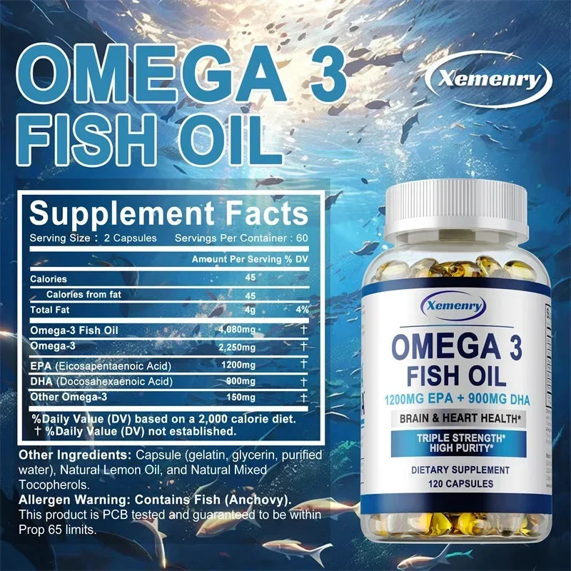 신경계, 피부, 모발, 뼈 및 관절 건강, 항산화제를  - Omega 3 Fish Oil 리뷰 및 가격
