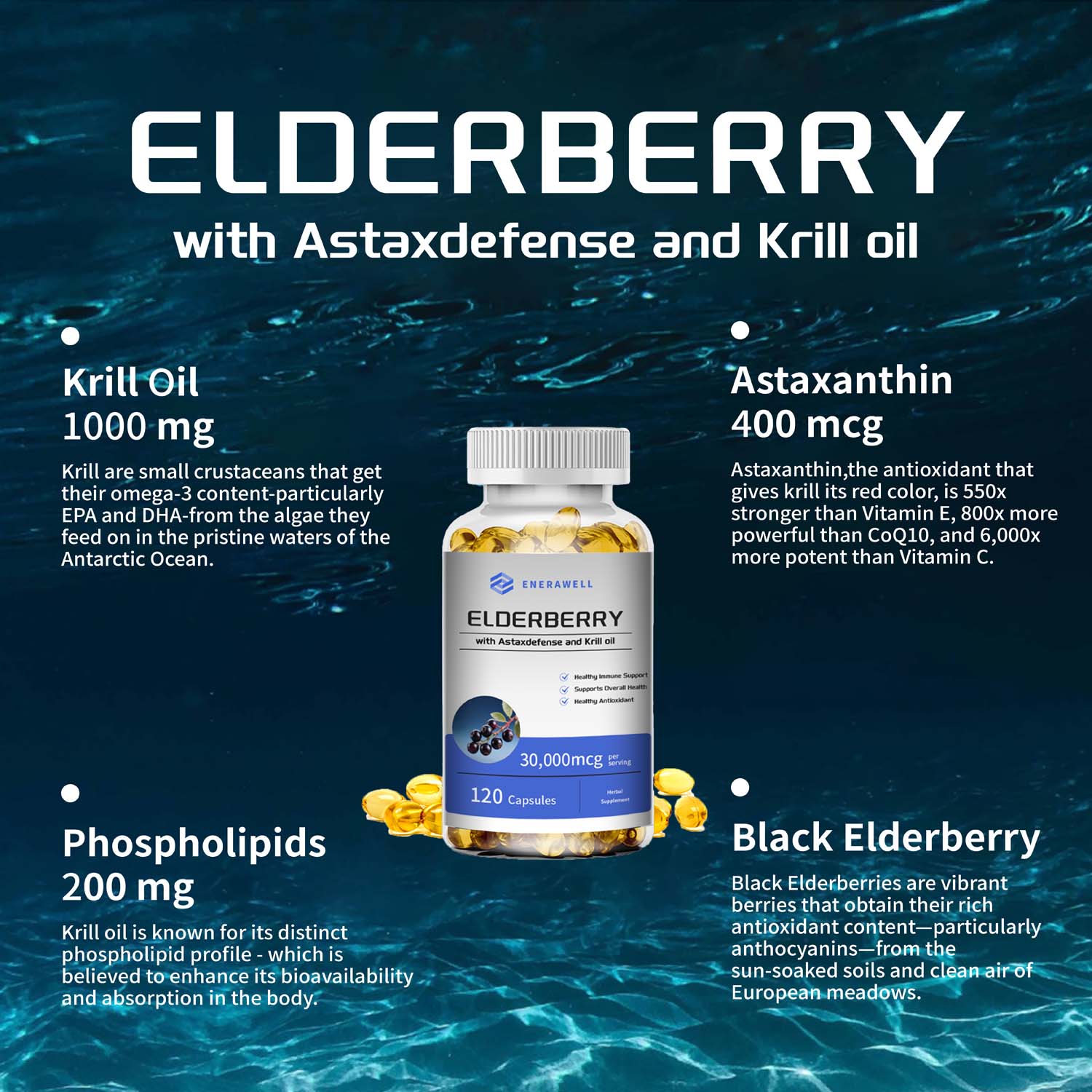 남극 크릴 오일 1000mg 캡슐, 천연 아스타잔틴 함 - Omega 3 Fish Oil 리뷰 및 가격